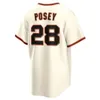 Anpassade herrar kvinnor ungdomsgiganter baseball tröja Mike Yastrzemski Brandon Crawford Evan Longoria Joc Pederson Brandon Belt Buster Posey Will Clark Shirt