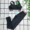 Dos piezas de ropa de yoga Diseñador de mujer Estilo de chaleco sólido Carta impresa Ropa de yoga Trajes de yoga Ropa de deportes al aire libre Traje de gimnasio en forma Chándales