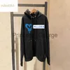 Men's Hoodies Sweatshirts 23ss New sweatshirt dissolve love letter print pattern cotton black and blue purple versatile men women trendy casual hoodies x0713