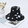 Bérets Anti-UV Sunscreen Hat Polka Dots Fisherman Cap Portable Beach For Women Summer