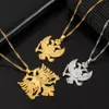 Soitis Albania Flag Eagle Pendants Russian Emblem Necklace Coat Of Arms Double Headed Eagle Stainless Steel Pendants Chain