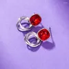 Orecchini a bottone 11.11 Vendita Orecchini a bottone quadrati realizzati con cristallo austriaco per la sposa Festa di nozze Ragazza Accessori per gioielli Regalo bijoux