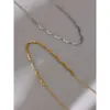 YHPUP Fashion Leaves Chain Ожерелье из нержавеющей стали для женщин очарование 18 K металлические воротнички Ожерелье L230704