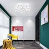 Lampadario moderno a LED in acrilico stile plafoniere con telecomando Lampadario da incasso a fiore a 5 luci