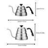 Caffettiere 1L1.2L Versare sopra Bollitore per caffè Bollitore per caffè a collo di cigno in acciaio inossidabile con termometro Manico in gomma Bollitore per gocciolamento nuvola 230712