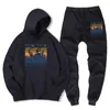 Survêtements pour hommes Pew Madafakas Poster Print Sweat à capuche pour homme Mode Casual 2 pièces Ensembles Hiver Sweat à capuche Pantalon Sweat surdimensionné Sweatpant