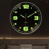 Horloges murales grande horloge à piles lueur dans le noir 30cm chambre Art numérique décoration décorative