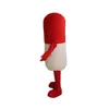 2018 haute qualité rouge pilule mascotte Capsule Costume fantaisie robe de soirée Halloween carnaval Costumes adulte taille221O