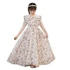 Vestidos de niña Maxi Vestidos de gasa para niñas adolescentes Manga corta Boho Floral Niños Princesa Vestido de fiesta Niños Traje Chirstmas Vestidos 15HKD230712