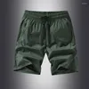 Shorts Masculino Secagem Rápida Corrida GYM 2023 Verão Casual Clássico Marca Masculino Calça Preta