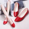 Sandales en cuir chaussures plates bout pointu femme mocassins printemps automne décontracté femmes appartements couleur bonbon doux Plus 230417