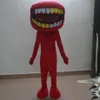 2019 High quality red big mouth mascot costume with different colours of teeth for adult to wear for 3156