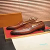 2023 Mannen Krokodil Jurk Schoenen Mannen Formele Zakelijke Brogue Flats Mannelijke Merk Echt Leer Wedding Party Loafers Maat 38-45