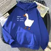 Cover-up Peace var aldrig ett alternativ Goose Print Women Clothing Fashion Crewneck Hoody Creativity Oneck Hoody Street Pocket Womens Hoodies