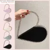 Evening Bags Diamond wristband heartshaped rhinestone women's dinner clutch bag sparkling fashionable luxurious and exquisite handle wallet Z230713