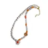 Подвесные ожерелья разноцветные цветочные бусинки с регулируемой длиной ручной украшения