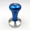 Tampers Espresso Coffee Tamper Blue Coffee Tamper Machine Press Flat Base Barista Accessories 51mm 57,5mm 58mm 230712