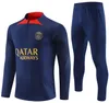 23 24 Marseilles Men Kids Tracksuit Soccer Jacket Set Survetement 2023 2024 Om Maillot Foot Milik Payet Paris Football Full Zip Psge Jackets Training Suit Jogging