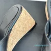 Premium Designer women sandals high quality genuine leather camellia wedge/flat flip-flops