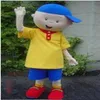 2019 fábrica nueva Caillou Mascot Costume Cartoon kids Carácter Mascota Ropa Navidad Fiesta de Halloween Fancy Dress337a