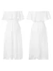 Urban Sexy Dresses Summer White Dress For Woman 2023 Trendy Casual Beachwear Coverups Outfits Boho Hippie Chic Long Maxi Elegant Party 230712