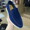 Scarpe eleganti da uomo mocassini estivi da passeggio appartamenti in morbida pelle scamosciata bassa slip on suola in gomma sneaker fatta a mano con scatola 38-46