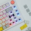 キーボード EPOMAKER TH80 PRO 75 交換可能な RGB 2 4Ghz Bluetooth 5 0 有線メカニカルキーボード MDA PBT キーキャップ ノブ制御 ANSI ISO 230712