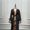 Muçulmano Abaya Vestido Estampado Cardigã Vestido Longo Robe Quimono Jubah Ramadan Oriente Médio Thobe Serviço de Adoração Roupa Islâmica de Oração277q