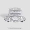 BERETS 2023 Summer Reversible Bucket Hat For Men Outdoor Sun Protection Caps med stora randen Mannbrev Fiskare Panama Solid