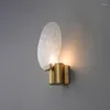 Wandlamp Modern Koper Rond Glas Binnen Decor Goud Creatief Licht Trap Voor Woonkamer Achtergrond Gang Slaapkamer