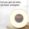 Night Lights Colorful LED Sunrise Wake-up Morning Clock Alarm Light Simulated Sun Bedside Bedroom Living Room Home Crafts