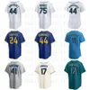 Custom Mens Women Youth Ken Griffey Jr. Mariners Baseball Jersey Andres Munoz Mitch Haniger Felix Hernandez Edgar Martinez Julio Rodrlguez Suzuki Ichiro Shirt