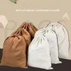 Sacos de armazenamento 3 pçs/conjunto saco de cordão de algodão grande capacidade reutilizável bolsa simples à prova de poeira bolsa organizador para casa diversos bolso