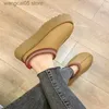 Boots New Winter Brand Women's Fur Short Boots Plush Warm Flats Slippers Platform Shoes Women Flip Flops Suede Boot Botas Mujer T230715