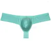 Kalsonger Herr Soft Wet Look Mini Bikini Boxershorts Underkläder Man Brief Penis Pouch Enhancing Hombre