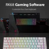 Tangentbord RK68 RK855 RK71 RGB Wireless 65 Compact Mechanical Keyboard 68 71 Keyboards 60 Bluetooth Swappable Gaming 230712