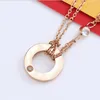 Sier Sieraden Groothandel Designer Initial Tennis Chain Rose Vergulde Diamanten Cirkels Sierlijke Gouden Ketting Trendy