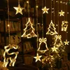 Strings Curtain LED String Lights Christmas Decoration Solar Remote Control Holiday Wedding Fairy Garland For Room Outdoor Home