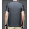 남성용 폴로 짧은 슬리브 Tshirt 남성용 여름 옷 다목적 느슨한 크기의 폴로 셔츠 턴 턴 다운 칼라 캐주얼 한 탑 230711