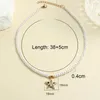 Pendant Necklaces Five-pointed Star Gold Colour Imitation Pearl Necklace Women Collar Stainless Steel Buckle Package