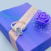 Обручальные кольца Real 2 Carat 8 -мм кольцо для женщин 925 стерлинговая серебряная полоса D Цвет VVS Бриллиантовые украшения с GRA 230712
