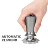 Tampers 51 mm53mm58 mm roestvrijstalen espresso koffie knabbelen poeder Hammer drukken 30 pond Leer geladen koffieware -accessoires 230712