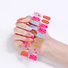 Nail Stickers French Flower Water Decals Spring Summer Gel Wraps Fingertip Artist Full Art Manicure Semi Cured Nails