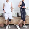 Heren Trainingspakken 2023 Zomer Sport Set Hardlopen Fitness Casual Losse Tank Shorts Grote Blauwe Bal Pak Zweetabsorberend En Ademend