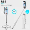 Selfie Monopods Nouveau sans fil Bluetooth Selfie Stick avec lumière annulaire LED Monopode de trépied de mode pliable pour Iphone pour Android Trépied en direct R230713