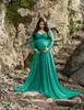 Long Tail Maternity Dresses Photography Props V-Neck Maxi Gown Cotton Dress Pregnant Women Pregnancy Autumn Photo Shoot Clothes L230712