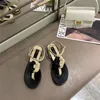 サンダルデリケートウーマンフローラルローフックヒールスリッパfemme Shoes Summer Ladies Open Toe Flipflops Luxury Camellia Slides 230713