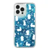 Konijn Drijfzand Zachte TPU-hoesjes voor Iphone 15 14 Pro MAX 13 12 11 XR XS X 8 7 6 Plus Mode Bloem Hart Liefde Vloeibare Bling Glitter Drijvende Mobiele Telefoon Achterkant Skin Cover