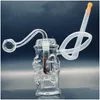 Rury palenia Glass Burner Bong Bong Pyrex Gruba przezroczysta rura Małe platformy Bubbler Mini DAB dla Hookahs Drop dostarczenie domu ogród H dhnuy