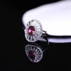 Bröllopsringar Handmades Fashion Silve Color Bling Big Zircon Ring Origines Designer Making Luxury Smyckes for Women Gifts